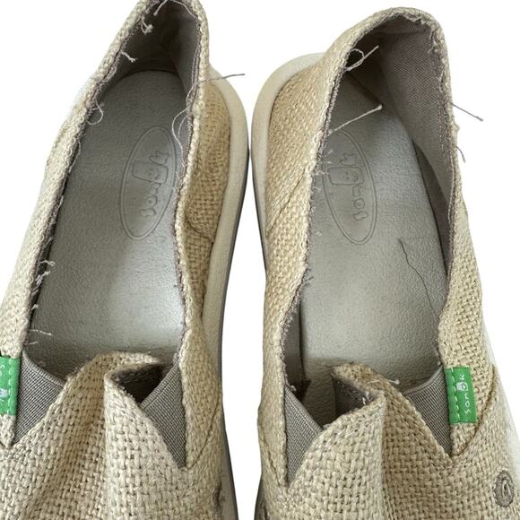 NWT Sanuk Women's Donna Cruz Burlap turtledove beige tan women’s sz 11 - Picture 6 of 9